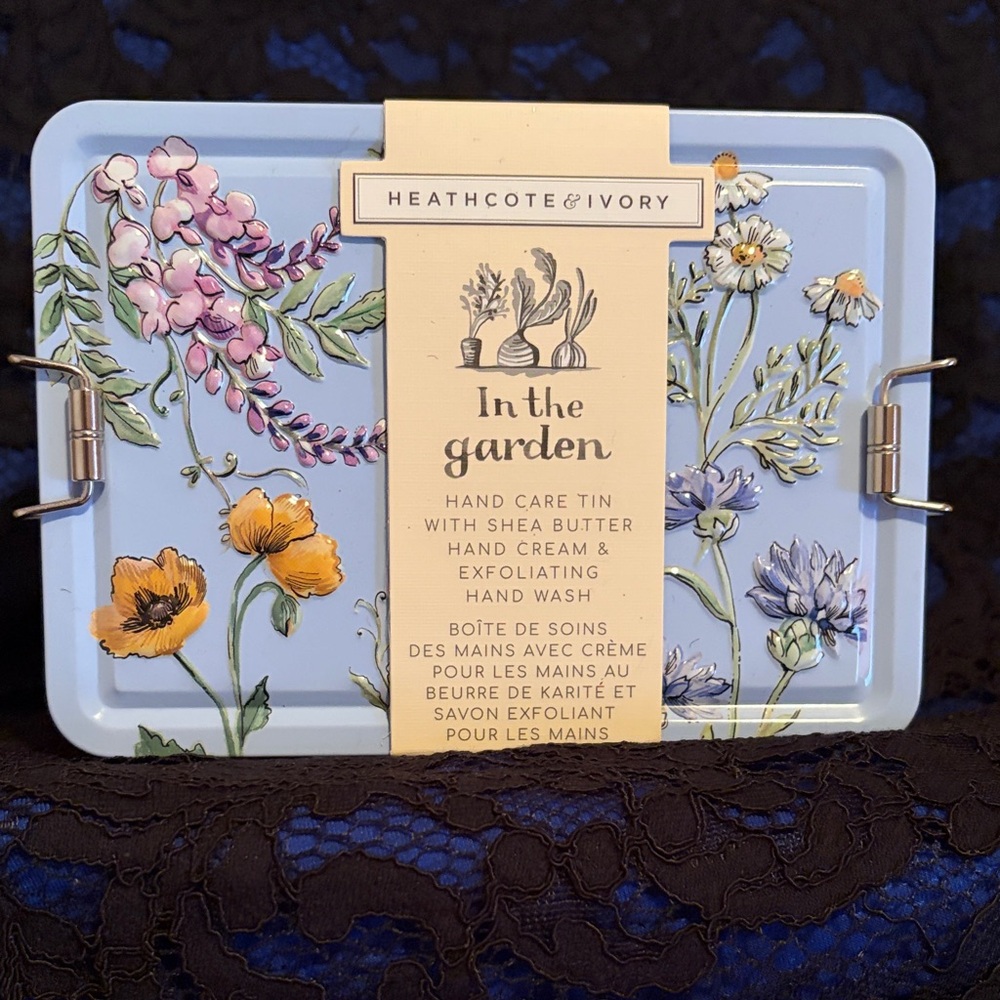 Blue Floral Hand Care Tin